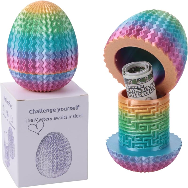Galapopo Mystery Egg Puzzle Box, Money Puzzle Box for Cash Gift, Birthday Wedding Easter Xmas Holiday Celebration Money Gift Ideas, Brain Teaser Puzzle Toy for Adults Kids Teens - Image 1